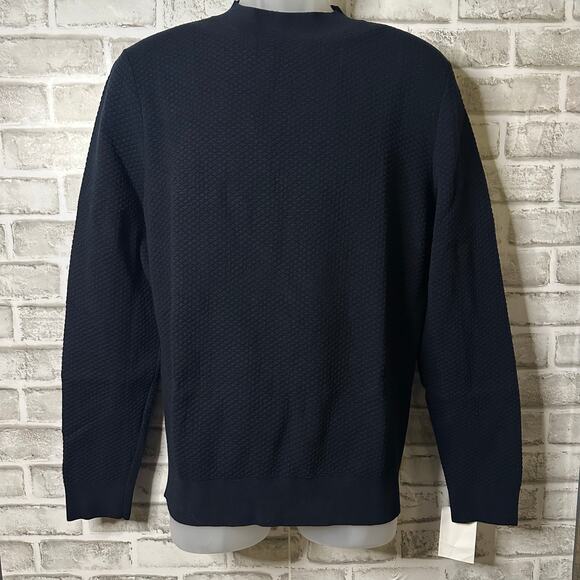 nwt A.P.C. Diamond Matelasse Pullover Dark Navy Men size S - Picture 10 of 15